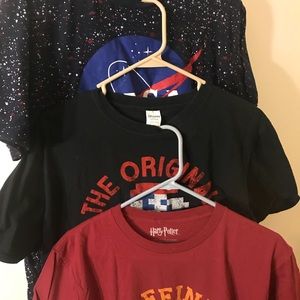 Three large sized graphic tees